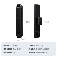 云米 3D人脸识别 智能门锁  猫眼大屏版