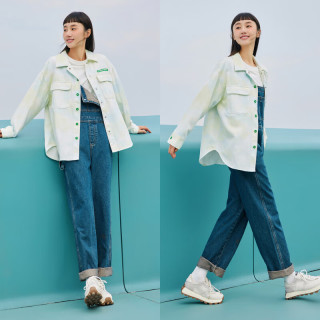 森马 Semir牛仔外套女中长款设计感女装酷个性小众春宽松翻领上衣炸街