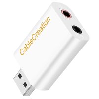 CE-LINK CableCreation USB转耳机麦克风话筒接口 台式机笔记本电脑外置声卡外转耳麦usb转3.5转接头插孔音响音频输出