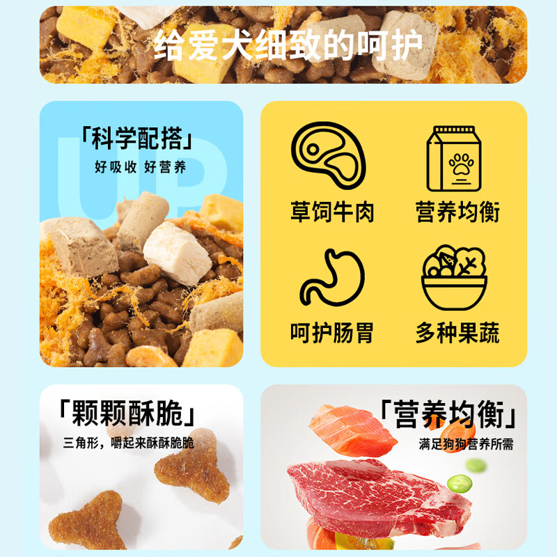  七彩缦 冻干五拼 柯基冻干肉松狗粮