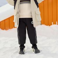 防风防水儿童羽绒裤男童女童加厚裤子冬装童装束脚裤