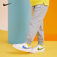 NIKE 耐克童装男童加绒保暖长裤秋冬儿童云朵LOGO针织休闲运动裤小童 石板灰 110 /50 【身高98-104cm】 110/50(4)