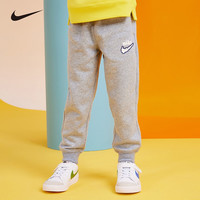 NIKE 耐克童装男童加绒保暖长裤秋冬儿童云朵LOGO针织休闲运动裤小童 石板灰 90 /50 【身高86-92cm】 90/50(2T)
