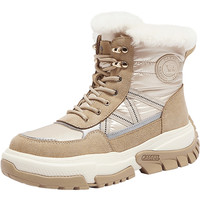 CAMEL骆驼雪地靴火岩2024冬加绒户外厚底中筒雪地靴东北棉鞋女鞋