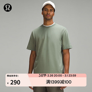 lululemon 丨Heavyweight 男士高克重棉质针织 T 恤 芯吸 LM3FBSS 灰桉