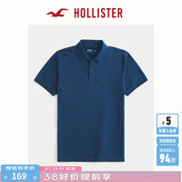 HOLLISTER25春新款经典小海鸥刺绣LOGO短袖Polo衫男装KI324-5172 海军蓝 XL (180/116A)
