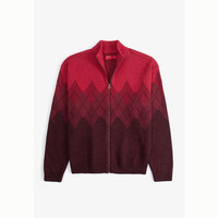 HOLLISTER25春季红色美式复古针织毛衣外套男装KI320-4069 红色 XS (170/84A)