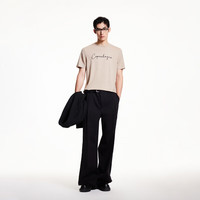 杰克·琼斯(JACK&JONES)25年衣服男装短袖t恤男士夏季柔软垂感丝滑莫代尔圆领高端半袖 常规