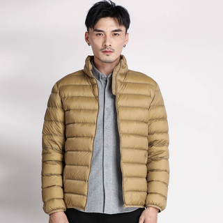 中和休闲男夹克羽绒服轻薄款青年保暖外套冬季防风面包服A7427040