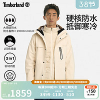 Timberland 男冲锋衣三合一24新防水工壳保暖羽绒|A2M6X A2M6XEFL/浅棕色 L