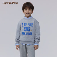 PawinPaw卡通小熊童装2025年春夏男童男宝圆领卫衣宽松舒适 Grey灰色/15 160 cm