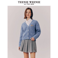 TeenieWeenie小熊奥莱秋装毛针织衫女套头毛衣圆领复古学院风