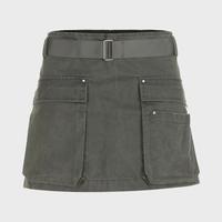 【热辣酷感】欧美街头工装机车风显瘦显身材半身超短裙