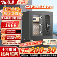 虎王 TIGERKING 保险柜家用小型智能WiFi远程监控全钢防盗小型保险箱自动伸缩把手乔迁夹万 霆虎灰色45cm