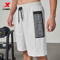 XTEP特步短裤男速干透气梭织冰丝跑步运动宽松五分裤