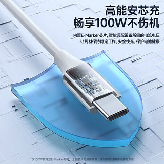 品胜 苹果15充电线双头Type-C数据线100W快充线5A c to c适用iPhone15promax/ipad华为笔记本MacBook 苹果15系列快充丨PD100W丨1米