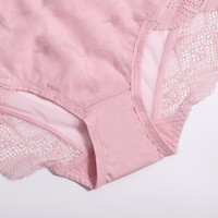夏.娃.之.秀（EVE'S MAGIC）内裤女纯色轻薄款透气舒适包臀中腰柔软裸感女生三角短裤衩底裤 粉色(K3760) 1条 L