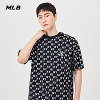 MLB 男女情侣时尚满印老花短袖运动休闲T恤24夏季TSM08