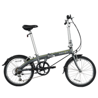 大行(DAHON) 通勤便携折叠自行车20英寸6速超轻铝合金成人休闲代步单车BYA061 消光灰【新款】