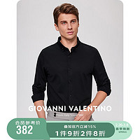 VALENTINO 华伦天奴 GIOVANNI VALENTINO 男士长袖衬衫 黑灰 M