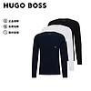 HUGO BOSS 雨果博斯 春季新款男士长袖T恤打底衫3件装休闲百搭50492321 990白蓝黑