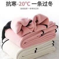 顶瓜瓜加绒鲨鱼裤外穿提臀修身芭比裤高腰瑜伽保暖飞机加厚打底裤