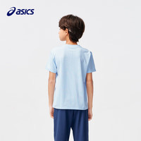 亚瑟士（asics）童装2024夏季男女儿童吸湿速干舒适弹力短袖T恤332241173099 3940浅蓝色/蓝色 160