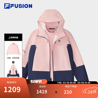 FILA FUSION 斐乐潮牌加绒外套女夹克