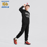Skechers斯凯奇男女童卫衣春秋季新款儿童针织多色百搭上衣打底衫P124K021