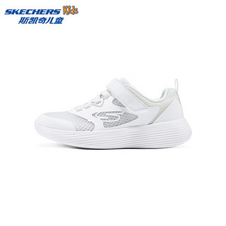 Skechers斯凯奇儿童运动鞋四季易弯折轻便鞋男女童跑步鞋405094L 【透气款】女童-白色/WHT 40