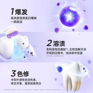 BOP抗菌肽美白牙膏清新口气亮白含氟成人牙齿清洁去渍色修 【多效搭配5支装】美白*2+清新+护龈+抗牙结石