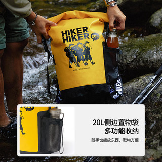 伯希和（Pelliot）户外漂流溯溪防水包露营旅行背包沙滩收纳袋16404401黄色10L单肩