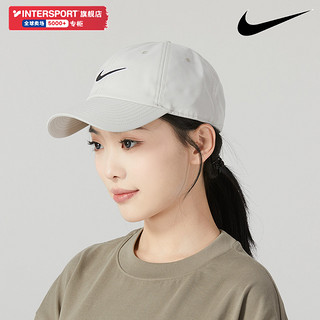 NIKE 耐克 鸭舌帽男女帽2025新款运动帽棒球帽户外白色休闲帽FB5369