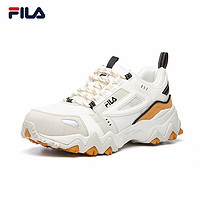 FILA 斐乐男鞋时尚复古老爹鞋欧客漫轻便舒适运动休闲鞋 微白/燕麦色-ASY 42