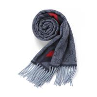 【秋冬保暖】古驰经典条纹撞色男女围巾披肩100%羊毛