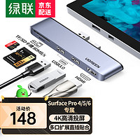 绿联 CM273 USB-C扩展坞 五合一 灰色