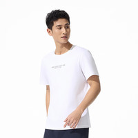 波司登(BOSIDENG)2025夏季男士时尚常规品质轻户外短袖T恤B250222107YH 白底字母9532 3XL 185/104A