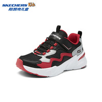Skechers斯凯奇男童女童运动鞋儿童撞色透气大童魔术贴跑鞋405251L