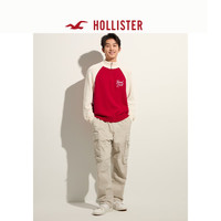 HOLLISTER【新年系列】25春季半高领针织毛衣男装KI320-4070 红白拼接 M (180/100A)
