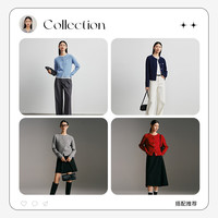 迪赛尼斯（DESIGNICE）2024冬季格雷系气质软糯开衫宽松圆领长袖彩点毛衣女 浅灰 XL