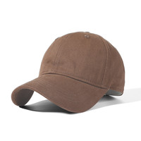 CACUSS夏季休闲纯色棒球帽子女士软顶纯棉防晒鸭舌帽男遮阳显脸小