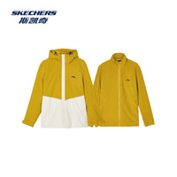 斯凯奇(Skechers)魔方系列|男女款三合一摇粒绒防风防水冲锋衣外套 男款-暖秋黄/0488 2XL