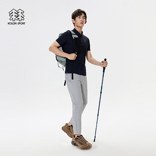 KOLON SPORT可隆户外运动男防晒UPF50+热压COLDBLACK短袖POLO衫