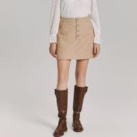 【含绵羊毛】衣恋粗毛呢羊毛A字裙半身裙极简风短裙西装半裙秋冬