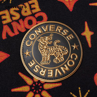 Converse 匡威童装男女童连帽卫衣春秋儿童舒适毛圈潮流印花休闲上衣 正黑色 120 /60 【身高110-116cm】