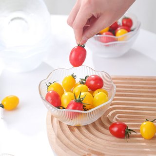 乐唯诗（LOVWISH） 玻璃碗汤碗儿童碗饭碗沙拉碗方便面碗具餐具拉面碗 花瓣碗【透明款】300ml*2