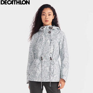 迪卡侬（DECATHLON）冲锋衣女户外春秋款防风防水登山服运动外套夹克 丛林絮语 XL