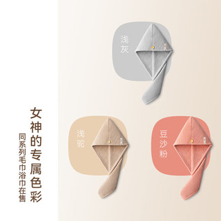 HOYO日本干发帽 A类雪滑绒柔软吸水干发帽加厚 包头速干毛巾 浅咖 加厚 干发帽 浅咖*1