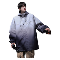 Foss Phil 渐变夹克男士春季新款情侣外套男女潮流三防户外冲锋上衣服 JKCY-JK9262幻影黑 L