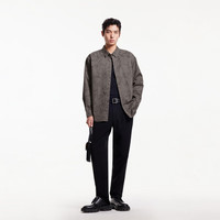 杰克·琼斯（JACK&JONES）25年男装春夏季静奢风花卉满印休闲衬衫男宽松长袖衬衣纯棉薄外套 E40黑色 常规 M